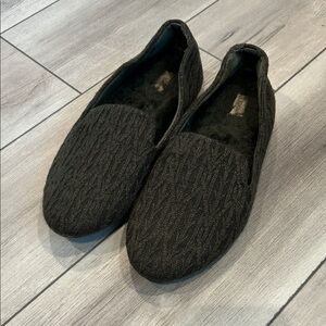 Birdies Starling cable knit faux fur lining flats slip on shoes size 8.5